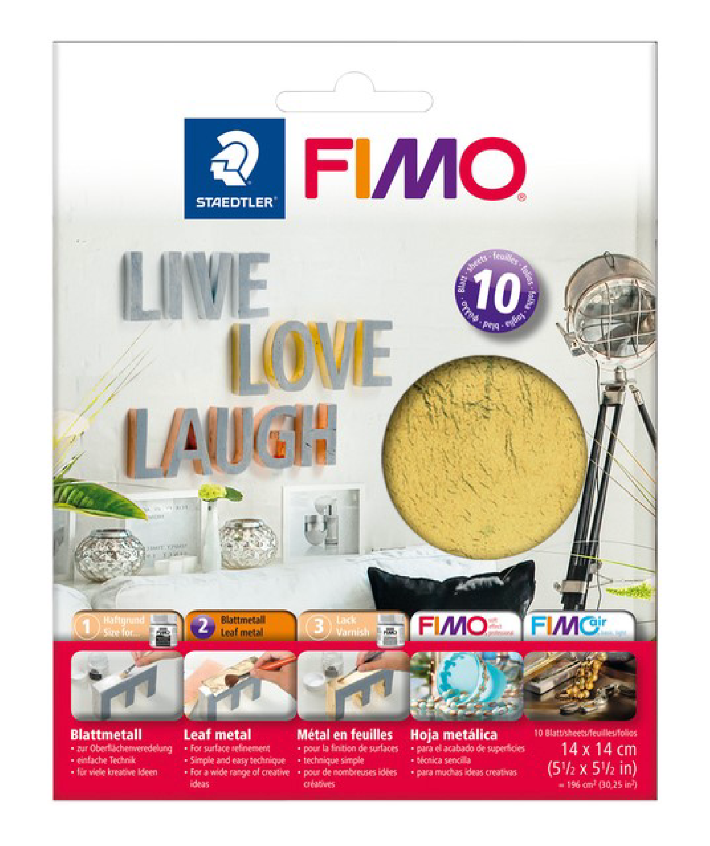 FIMO bladmetaal GOUD of ZILVER