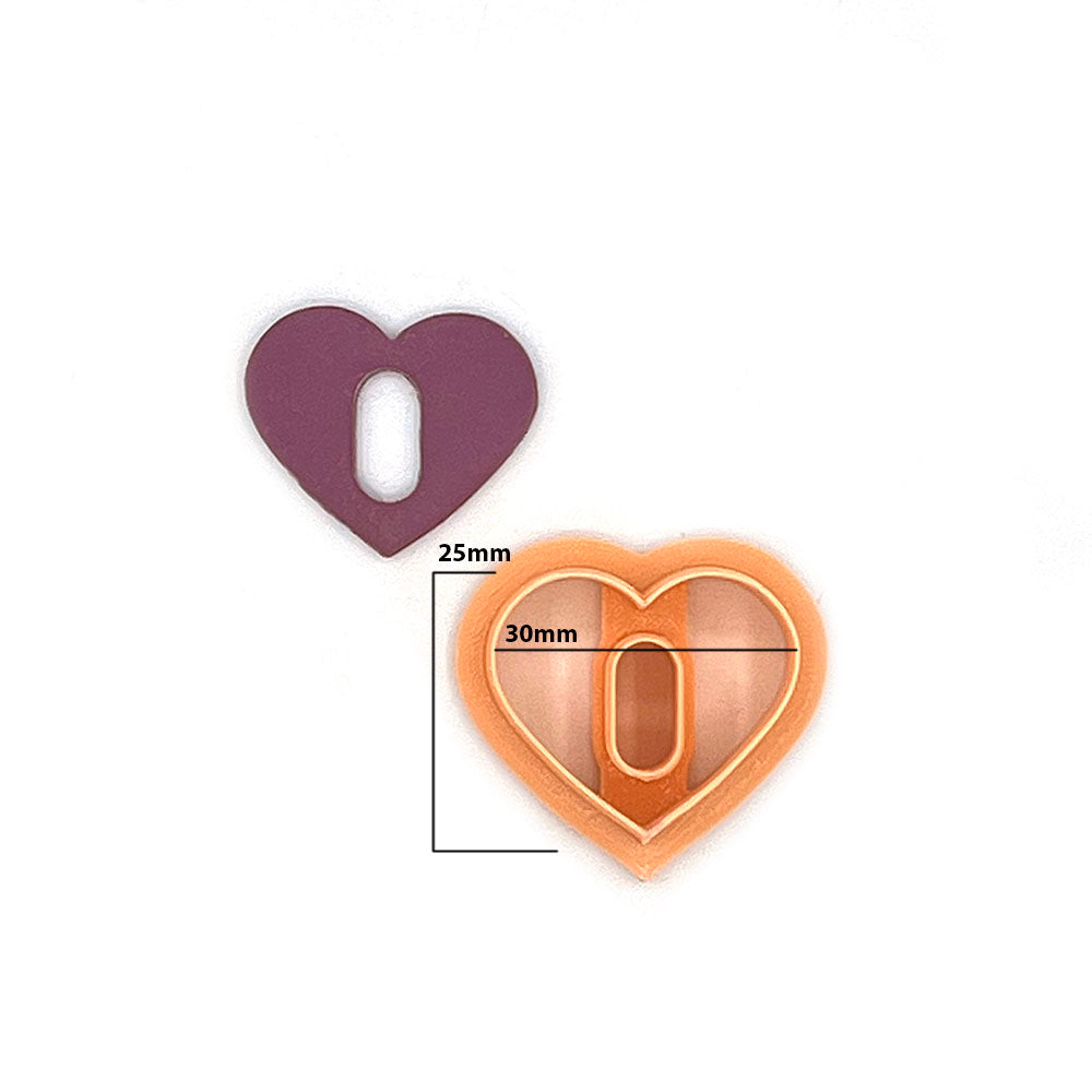 Chain link Heart 30mm | Polymer Clay Cutter | Polymeer klei cutter