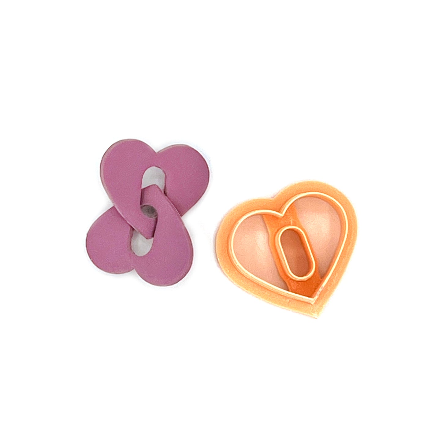 Chain link Heart 30mm | Polymer Clay Cutter | Polymeer klei cutter