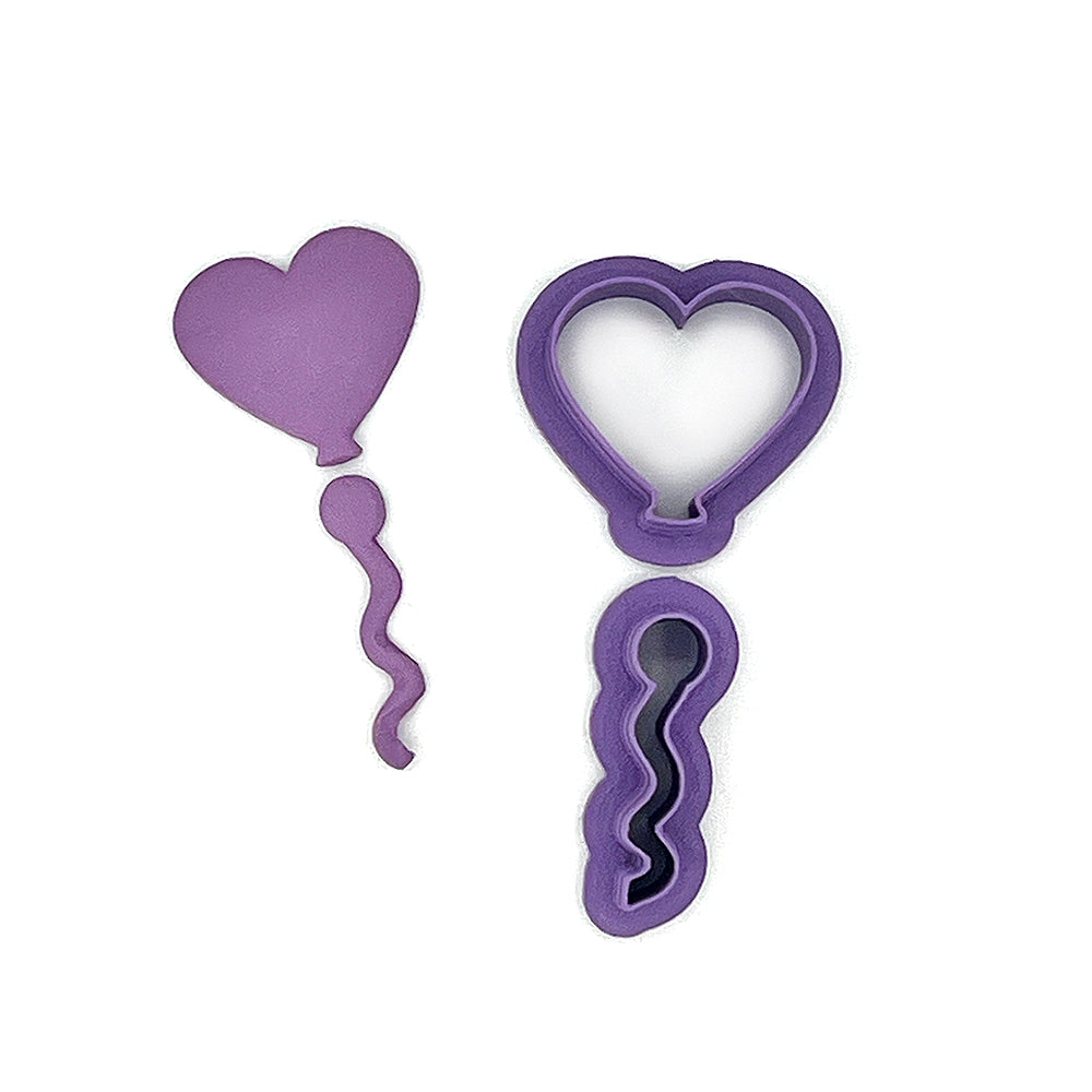 Balloon Heart with String | Polymer Clay Cutter | Polymeer klei cutter