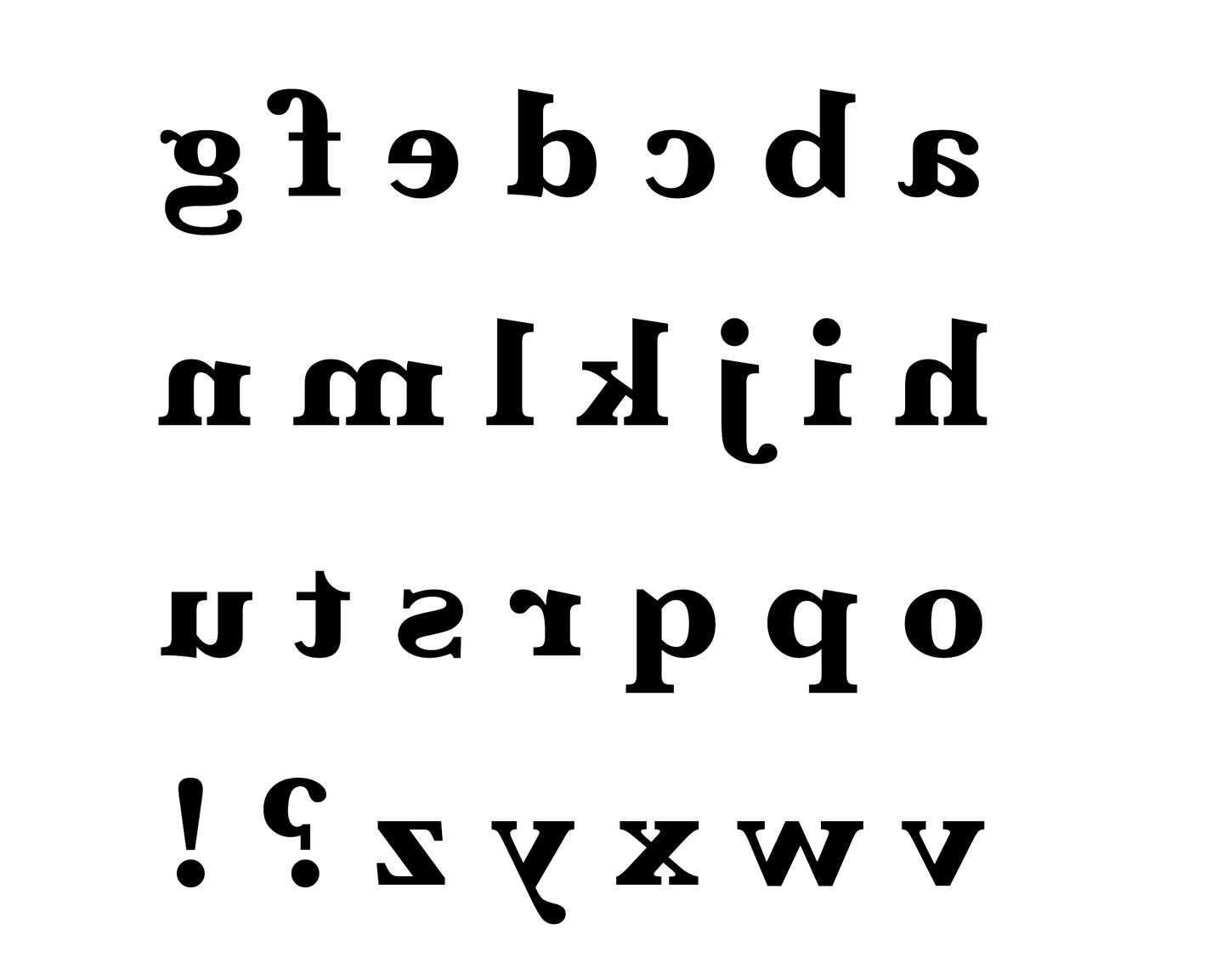 Alfabet Libre Baskerville grootte 10 | kleine letters | Polymeer Klei | Stampels