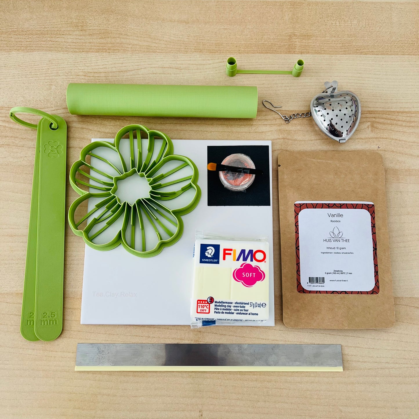 Cadeaubox Tea Clay Relax | Maak je eigen Bloemverdeler