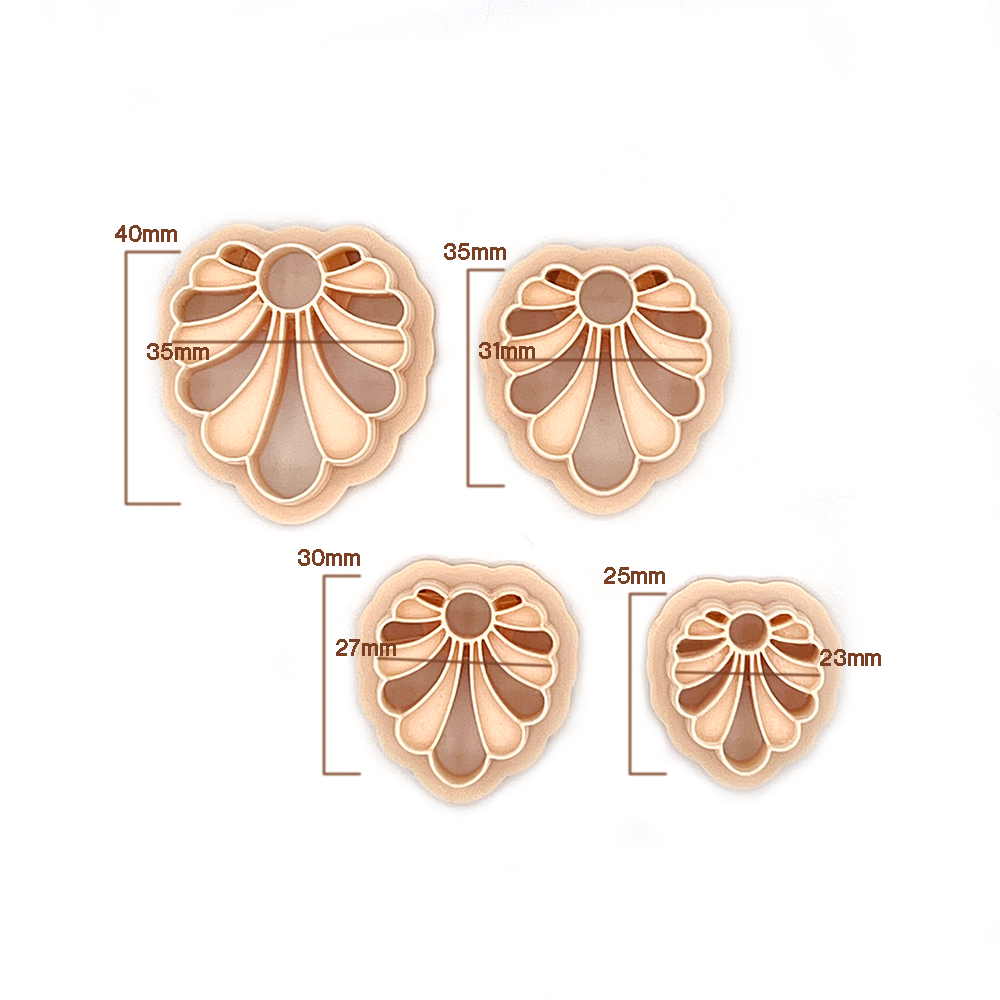 Floral Fan |  Scalloped Bloem | Polymeer klei cutter | Polymer Clay Cutter