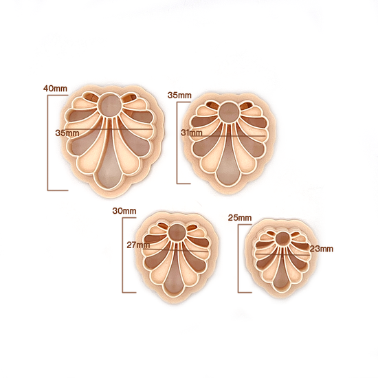 Floral Fan |  Scalloped Bloem | Polymeer klei cutter | Polymer Clay Cutter