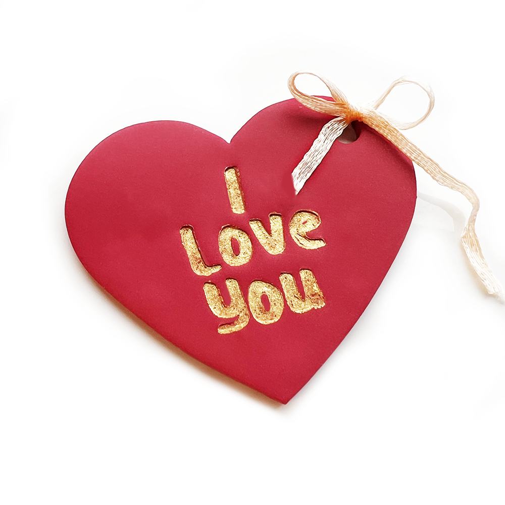 Valentijn Hanger Stempel I Love You  | Polymer Clay Cutters | Polymeer Klei Cutters