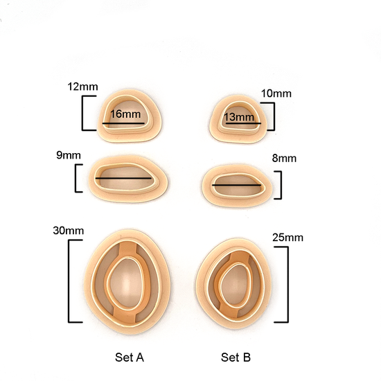 Organic set Madelon | Polymer Clay Cutter