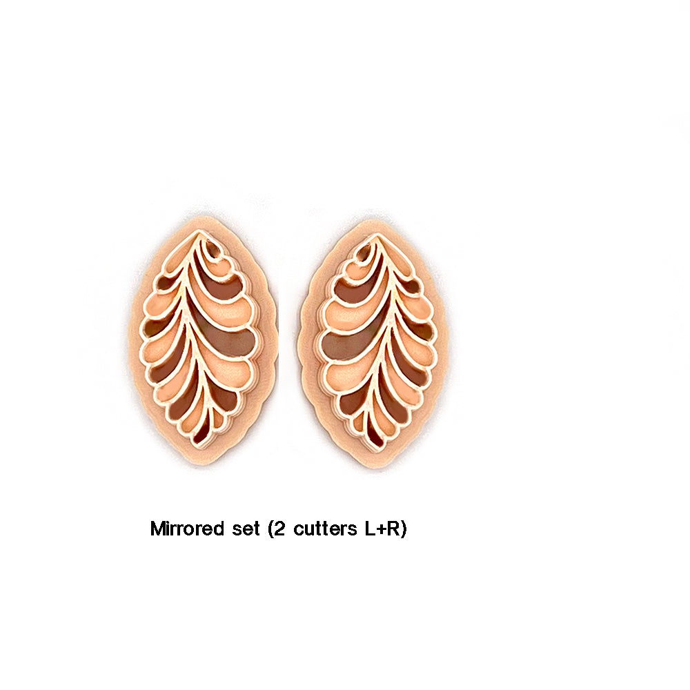 Peacock Feather |  Pauwenveer | Pauw | Polymeer klei cutter | Polymer Clay Cutter