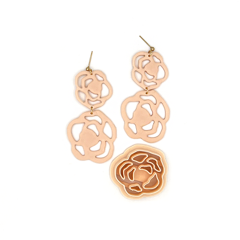 Rose Open | Roos | Polymer Clay Cutter  | Polymeer klei cutter