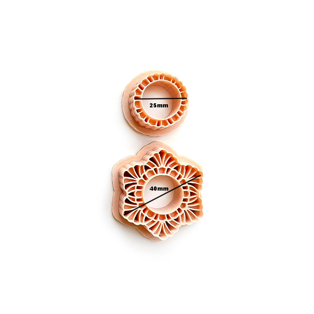 Set Rosette (2 cutters) | Polymeer klei cutters