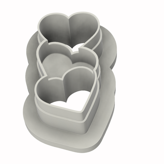 STL file Triple Heart Dangle (for 3D printing only)