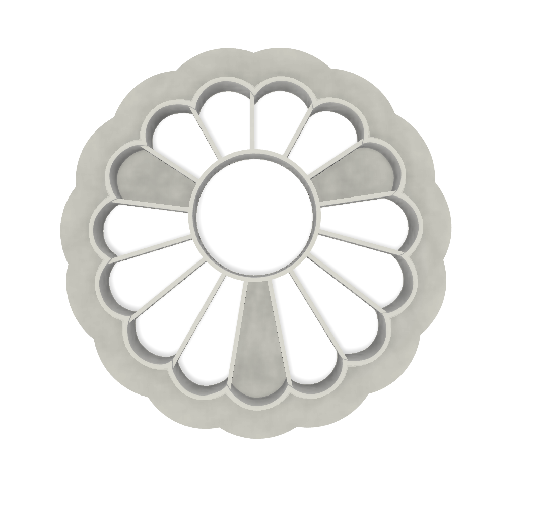 STL file Scalloped Sun | 4 sizes | for 3D printing only