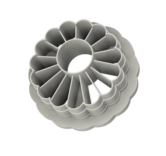 STL file Scalloped Sun | 4 sizes | for 3D printing only