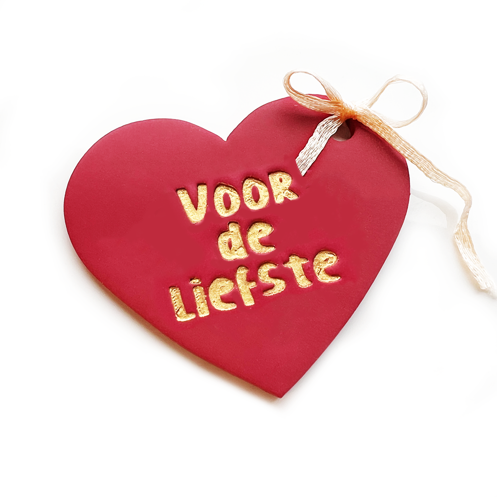 Valentijn Hanger Stempel Voor de liefste | Polymer Clay Cutters | Polymeer Klei Cutters