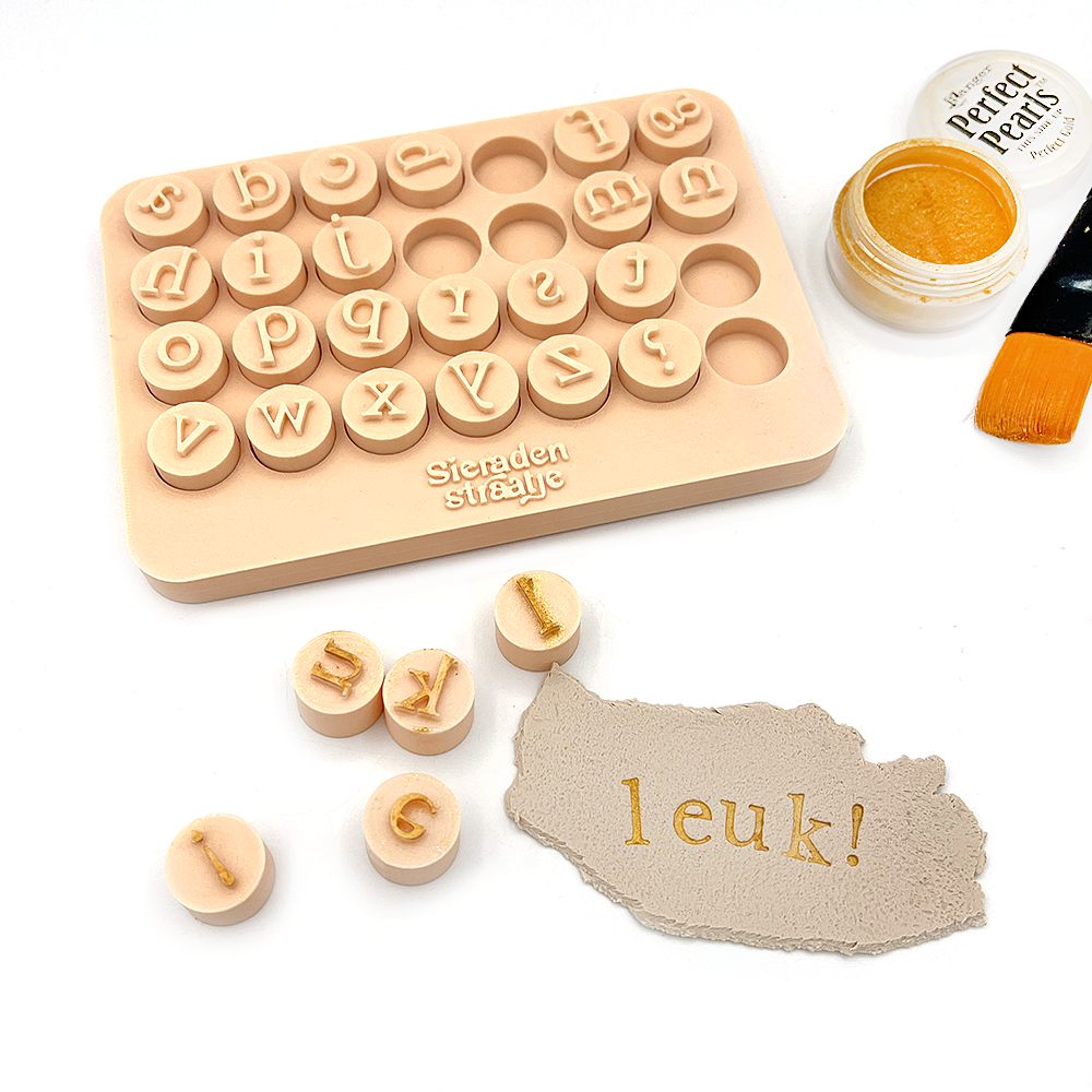Alfabet Libre Baskerville grootte 10 | kleine letters | Polymeer Klei | Stampels