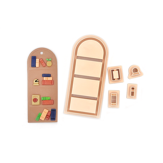 Bookmark Bookshelf | Boekenlegger Boekenkast | Polymer Clay Cutter | Polymeer klei cutter