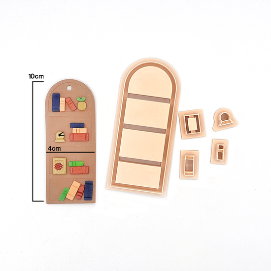 Bookmark Bookshelf | Boekenlegger Boekenkast | Polymer Clay Cutter | Polymeer klei cutter