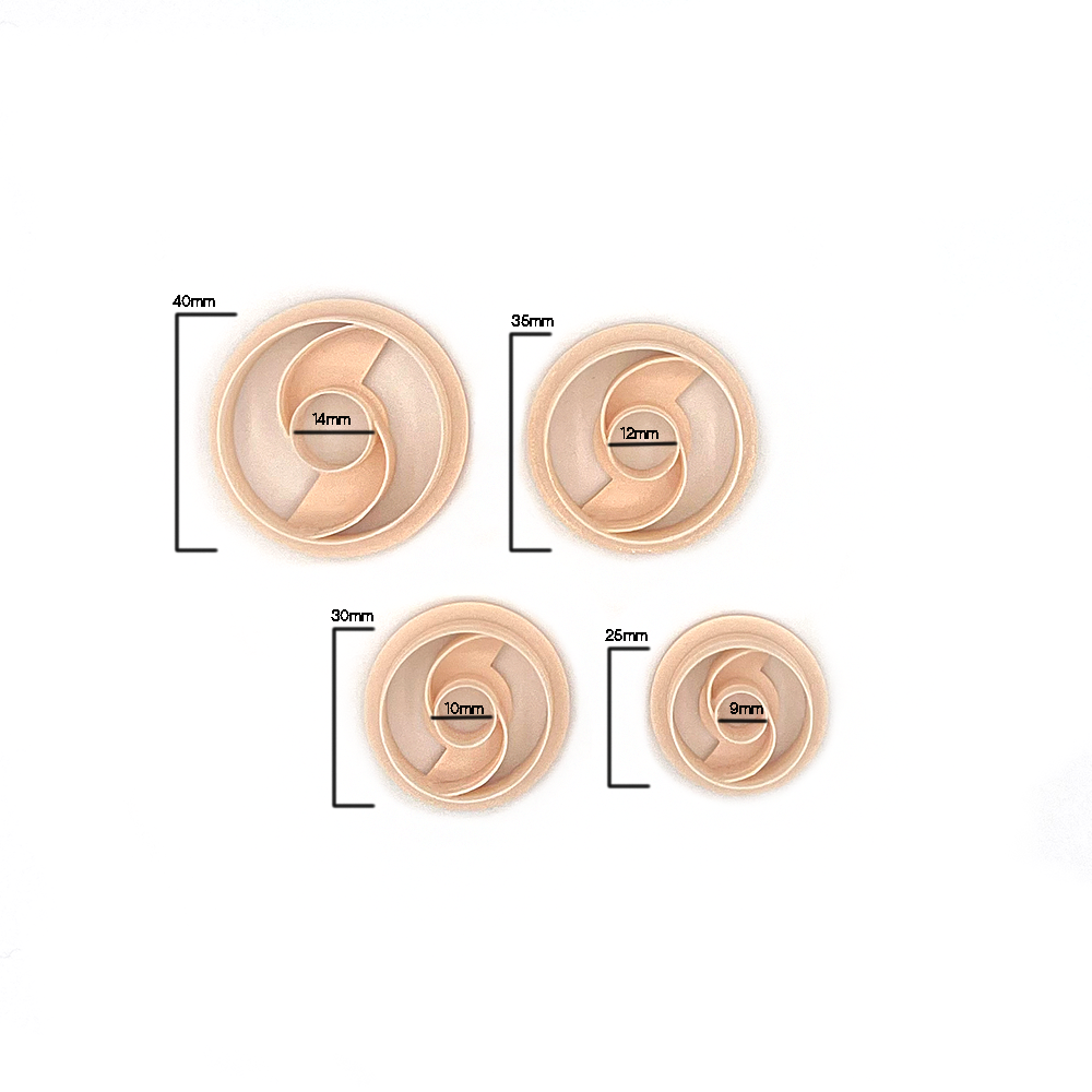 Circle Swirl |  Cirkel | Polymeer klei cutter | Polymer Clay Cutter