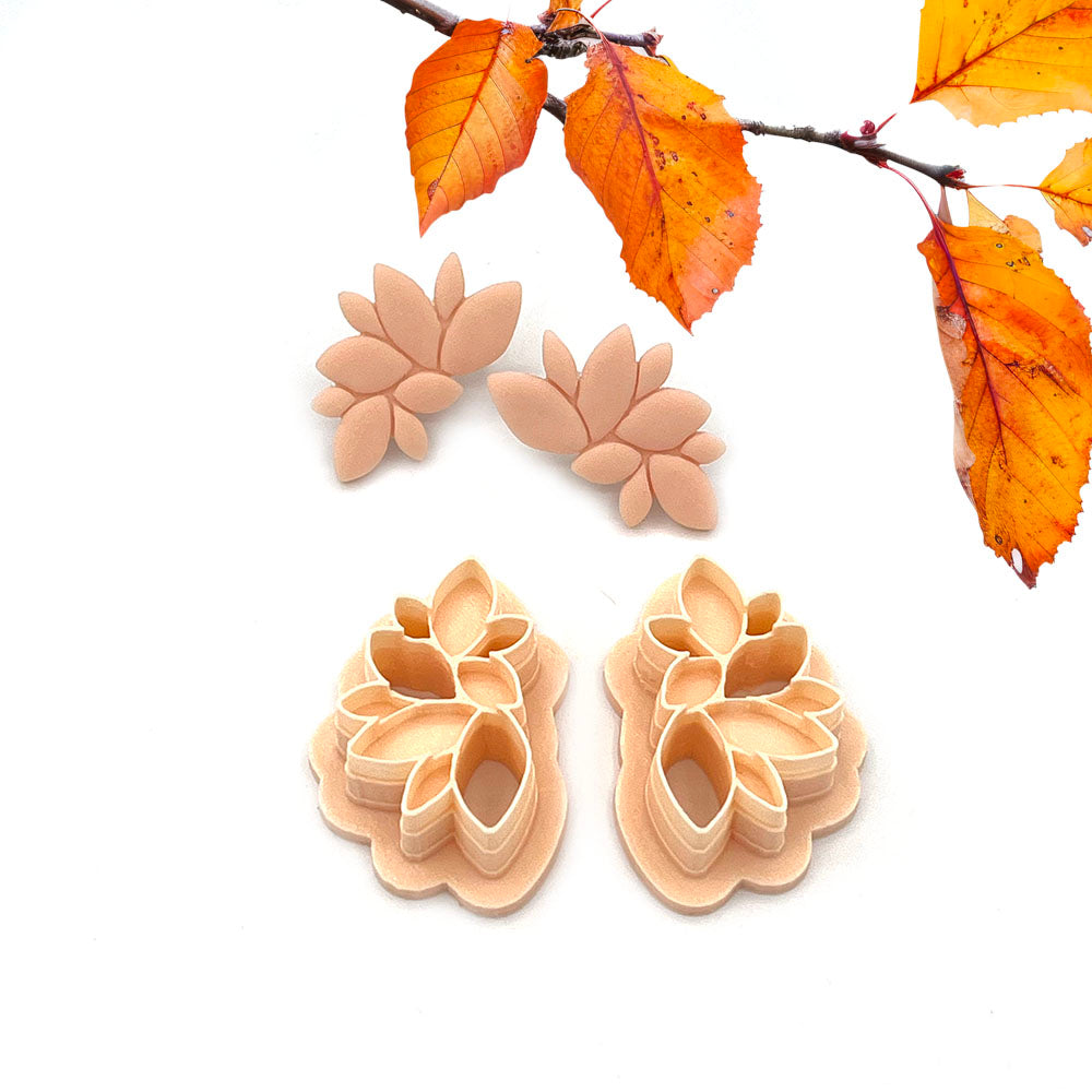 Dusky Petals mirrored| 30mm | Polymer Clay Cutter  | Polymeer klei cutter | 2 cutters