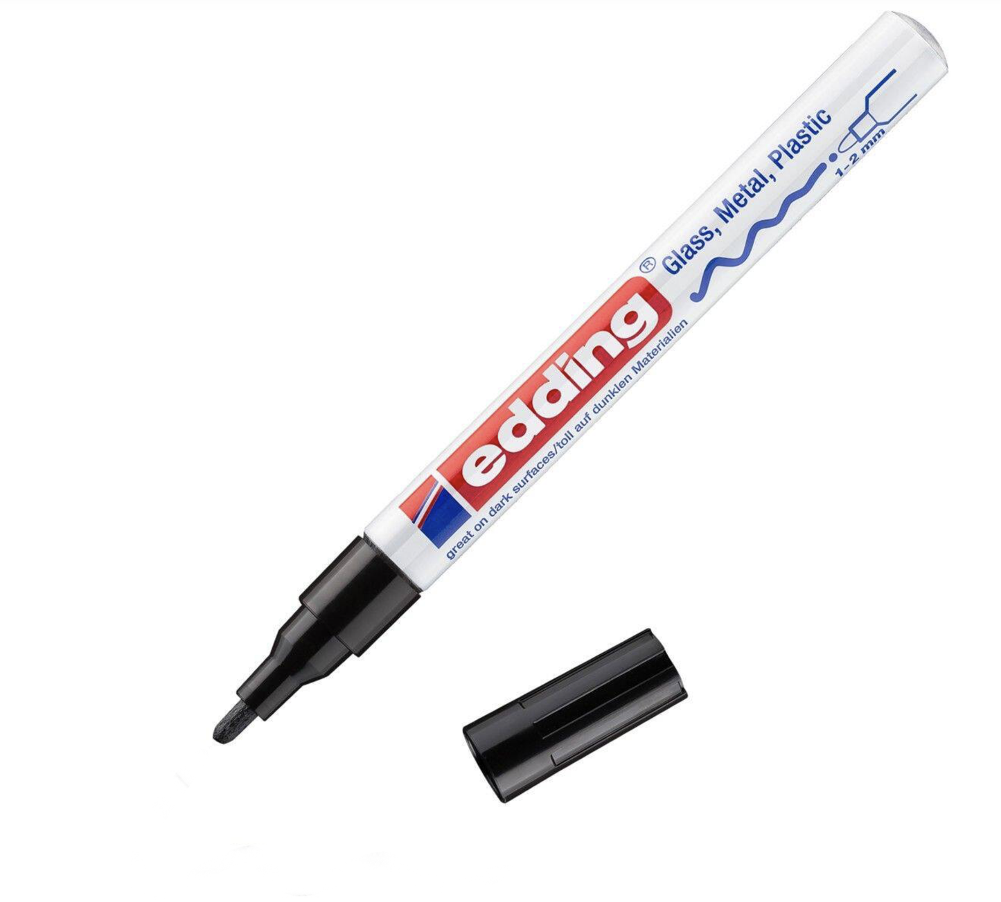 edding 751 lakmarker - 1 tot 2 mm - zwart
