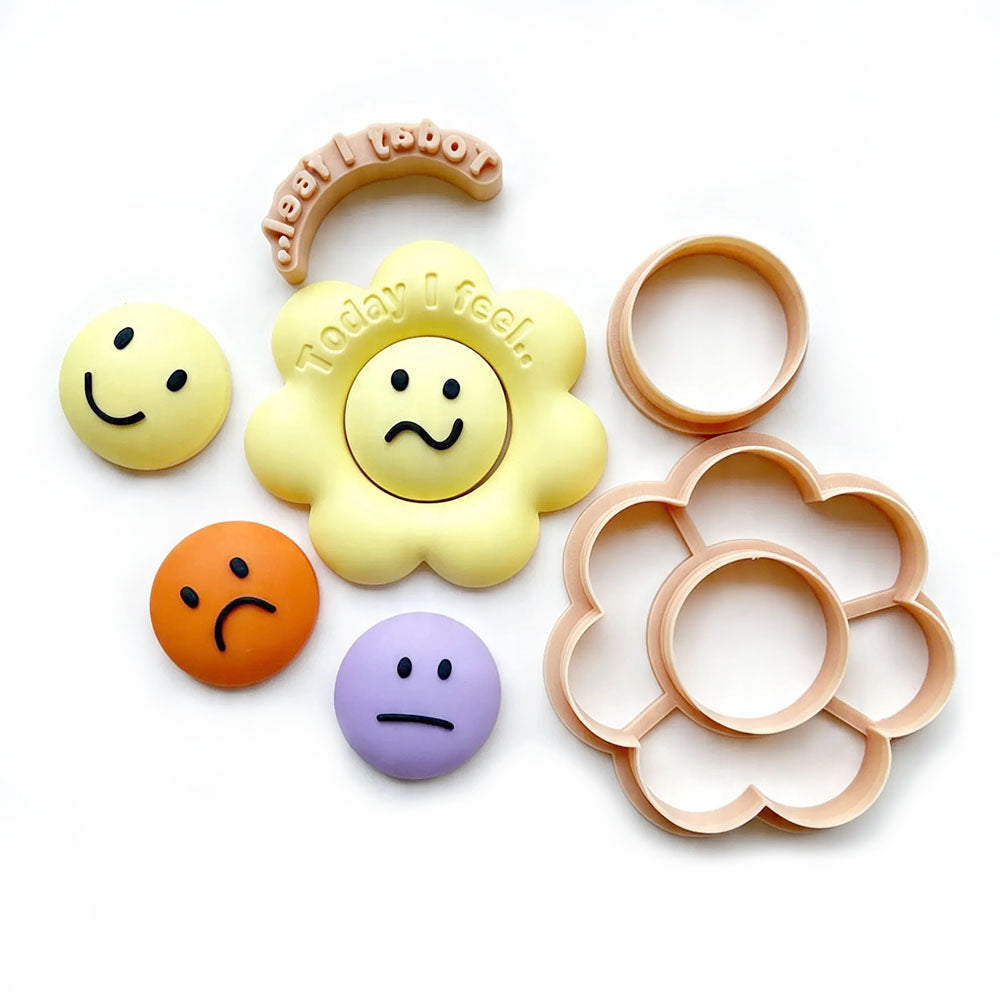 Emotiebloem 7cm | Maak je eigen gevoelsmagneet | Polymeer klei cutters