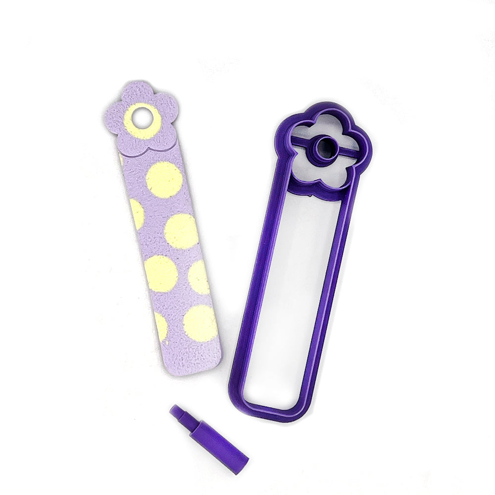 Bookmark Flower met gratis hole-puncher (2cmx10cm)