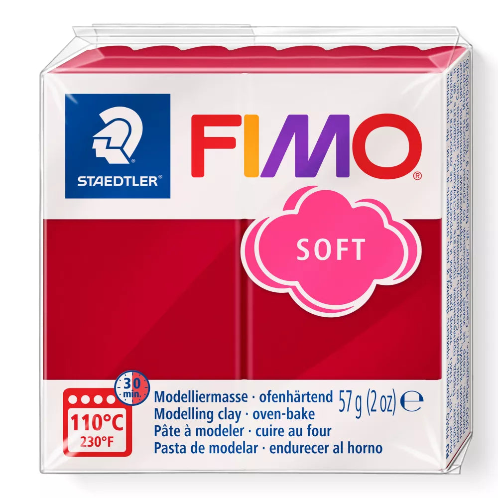 Fimo klei soft Kersenrood 8020-26