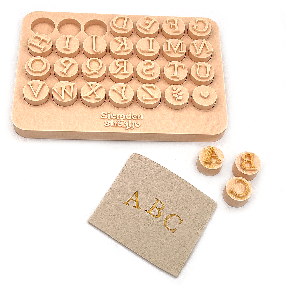 Alfabet Libre Baskerville grootte 10 | Hoofdletters | Polymeer Klei | Stampels