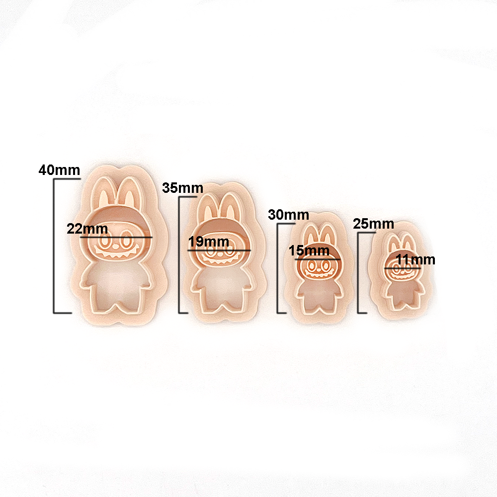 Lulubu harig monstertje | Polymer Clay Cutter  | Polymeer klei cutter