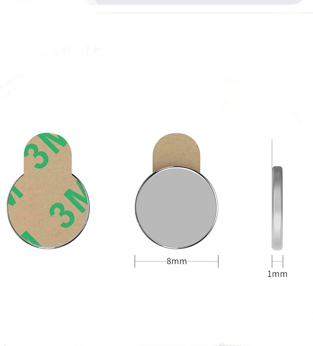 Magneetjes zelfklevend extra klein (8mm) 10 stuks