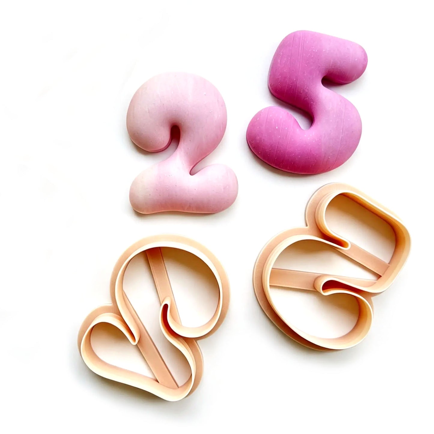 Bubbel Nummers 5cm | Polymeer klei cutters
