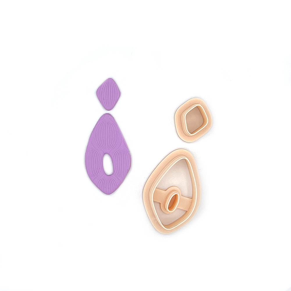 Organic Open Diamond Set| Organische Open Diamant Set | Polymeer klei cutter | Polymer Clay Cutter