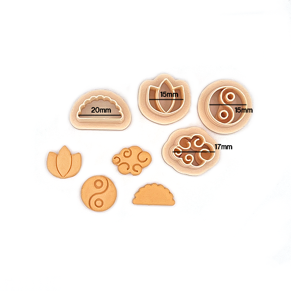 Studs / tops (K) Oriental | Orientaals | Polymer Clay Cutter | Polymeer klei cutter