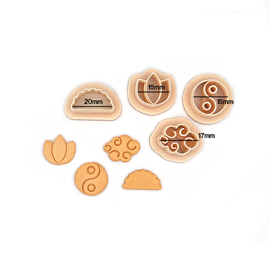 Studs / tops (K) Oriental | Orientaals | Polymer Clay Cutter | Polymeer klei cutter