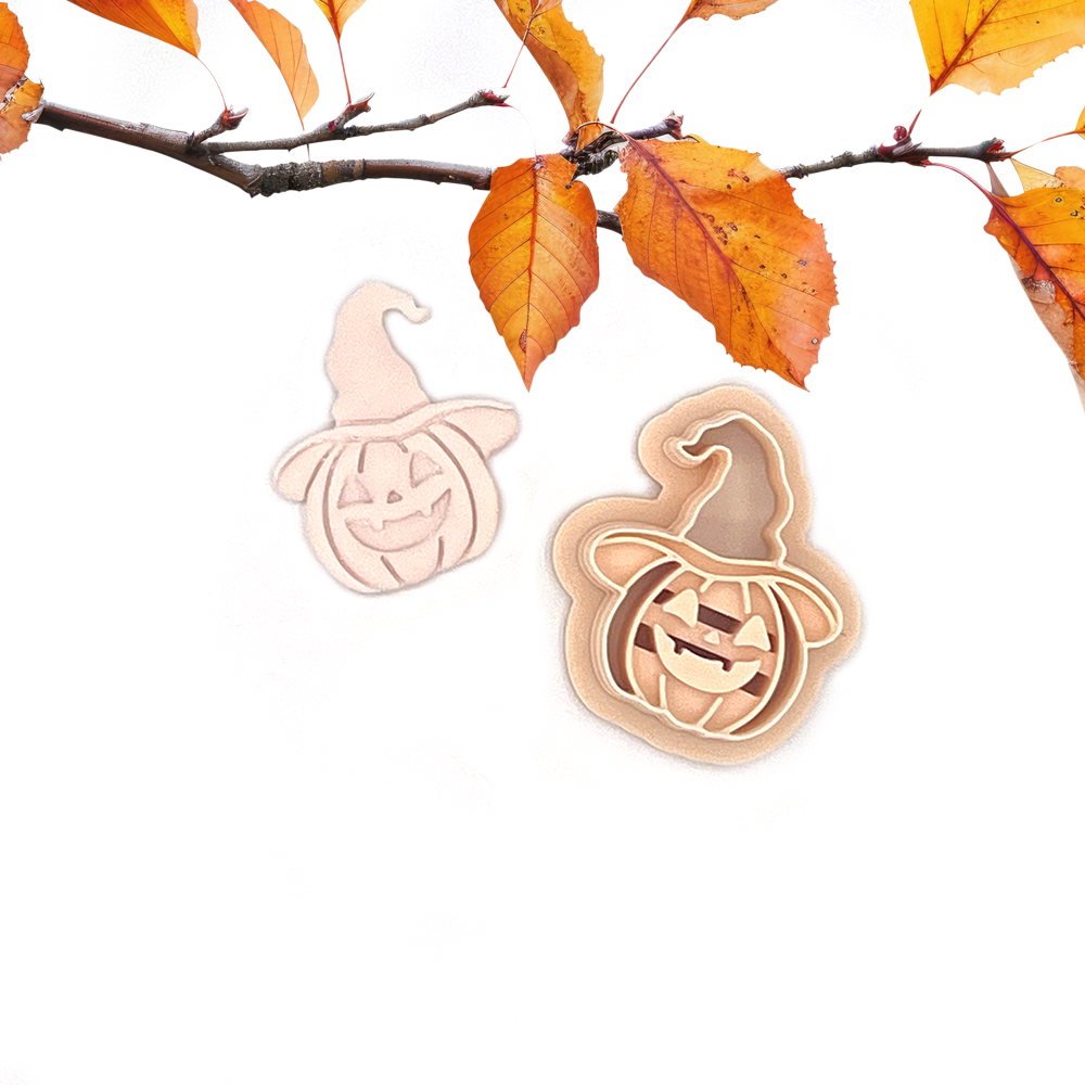 Pumpkin with Hat | Pompoen met Hoed | Polymer Clay Cutter  | Polymeer klei cutter | Halloween