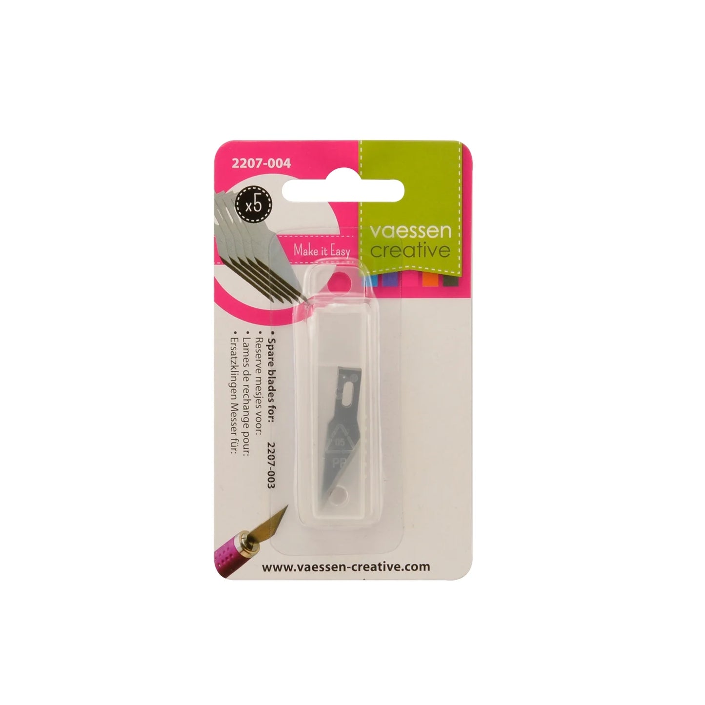 Hobbymes Soft grip reservemesjes| 5 stuks | Vaessen Creative