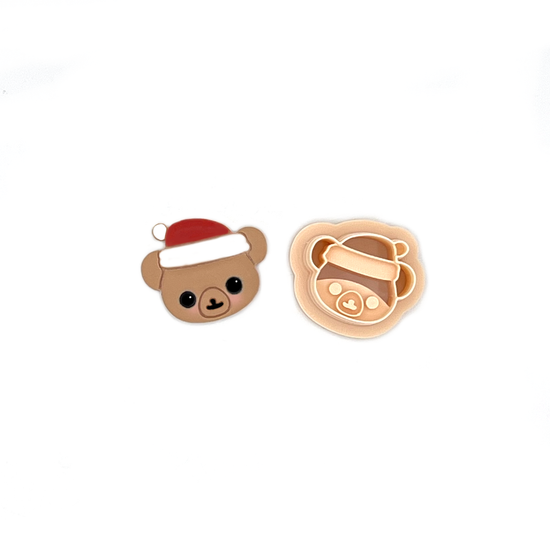 Santa Bear| Kerstbeertje | Polymeer klei cutter | Polymer Clay Cutter
