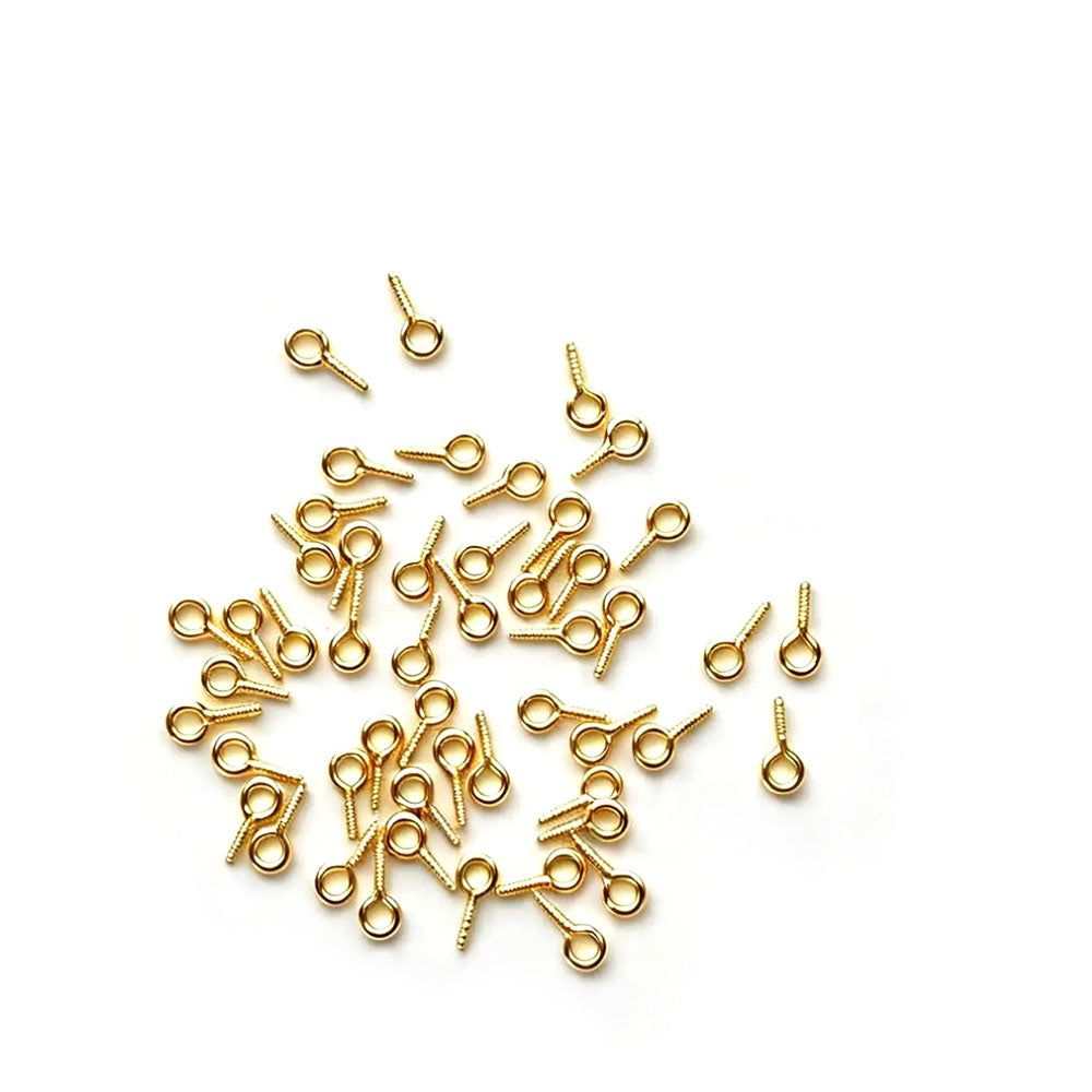 Schroefogen 10mm (goud) 50 stuks | Onderdelen