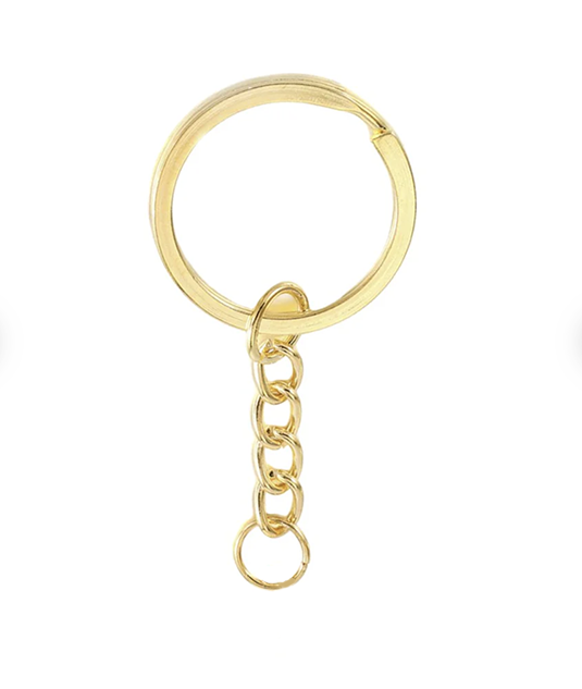 Sleutelhanger ringen (5 stuks) Goud