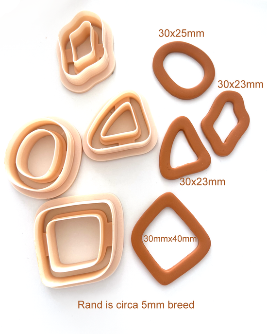 Midi Organic Slim set | Polymer Clay Cutter