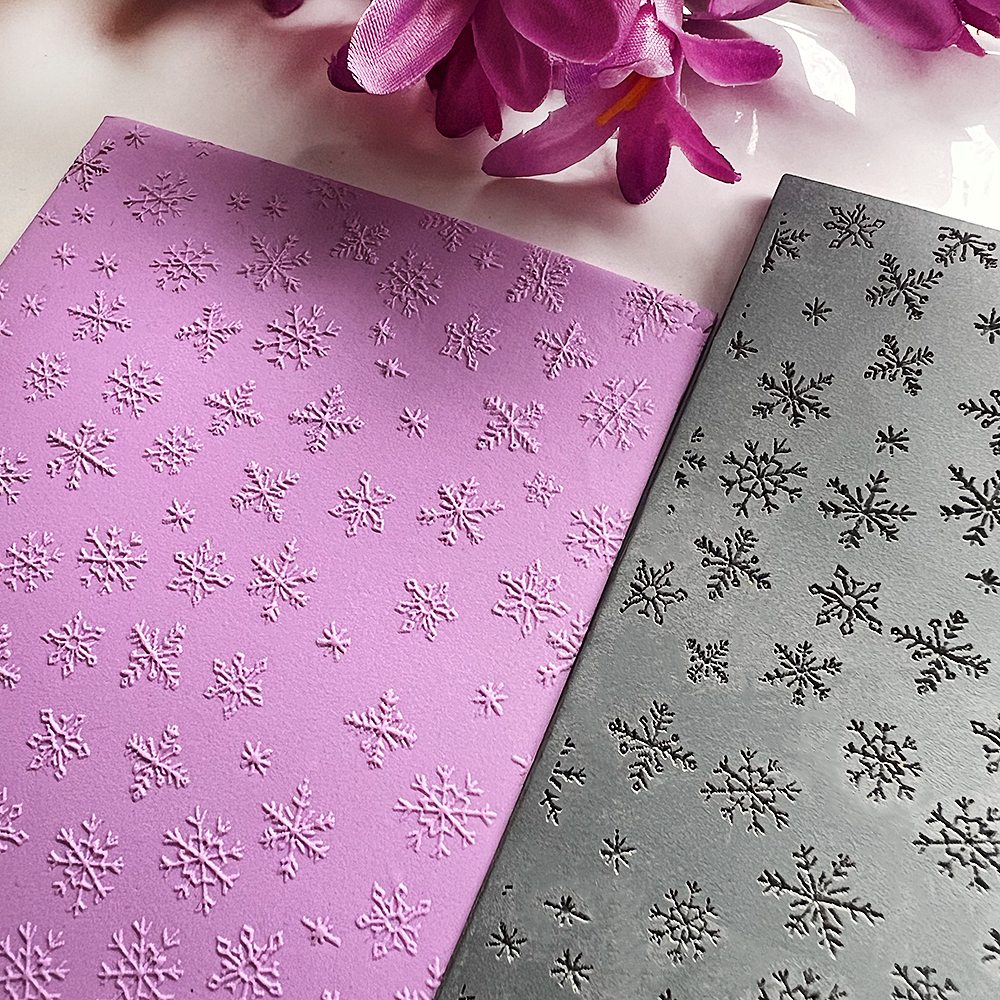 Clay Texture Mat Snow Flakes (5mm)
