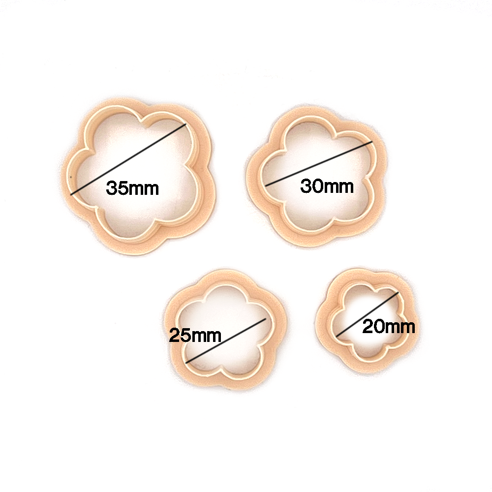 Solid Flower |  Volle Bloem | Polymeer klei cutter | Polymer Clay Cutter