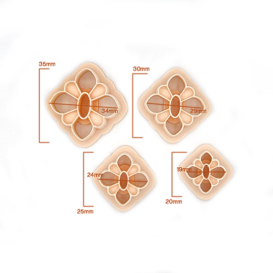 Square Flower | Vierkante Bloem | Polymeer klei cutter | Polymer Clay Cutter