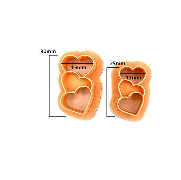 STL file Triple Heart Dangle (for 3D printing only)