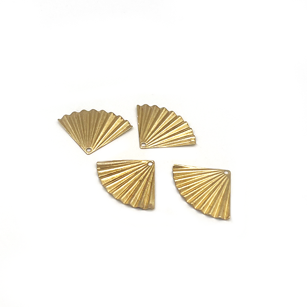 Fan | Waaier |  (4 stuks) Brass | Jewelery Findings