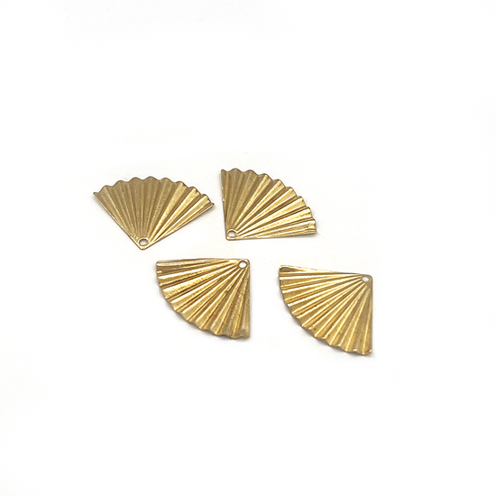 Fan | Waaier |  (4 stuks) Brass | Jewelery Findings