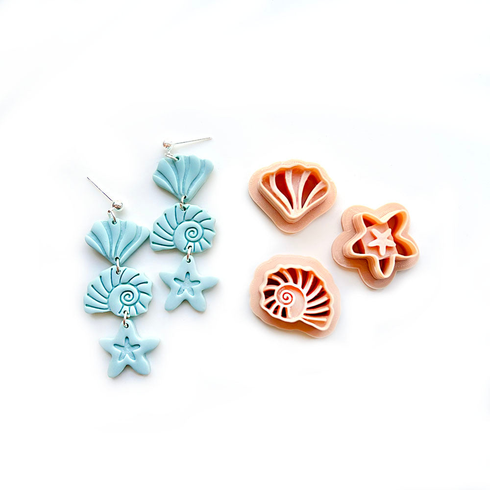 Zee hanger (3 of 4 cutters) | Polymeer klei cutters