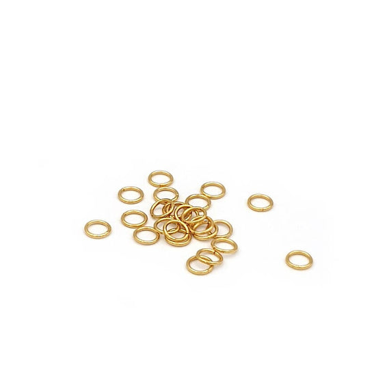 Jump ring 50pcs Stainless steel gold plated 5mm