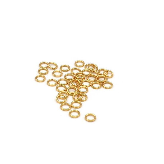 Jump ring 50pcs Stainless steel gold plated 4mm
