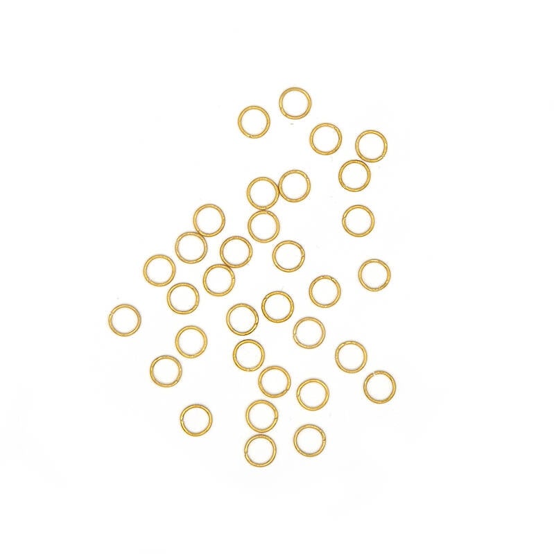 Jump ring 50pcs Stainless steel gold plated 7mm (n/a)
