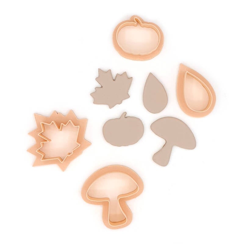 Autumn set  (maple leaf, pumpkin, rain drop, mushroom)